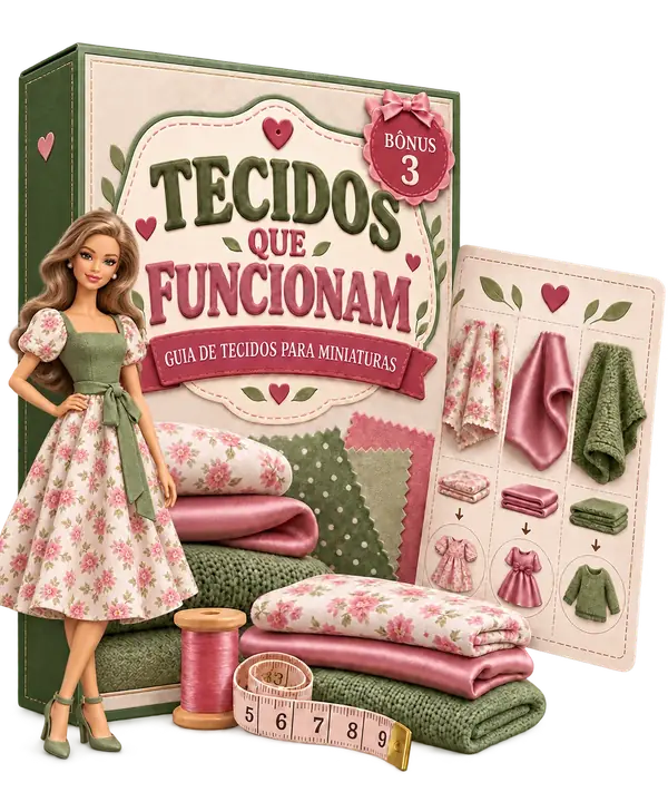 Bônus Tecidos que Funcionam com guia de tecidos para miniaturas