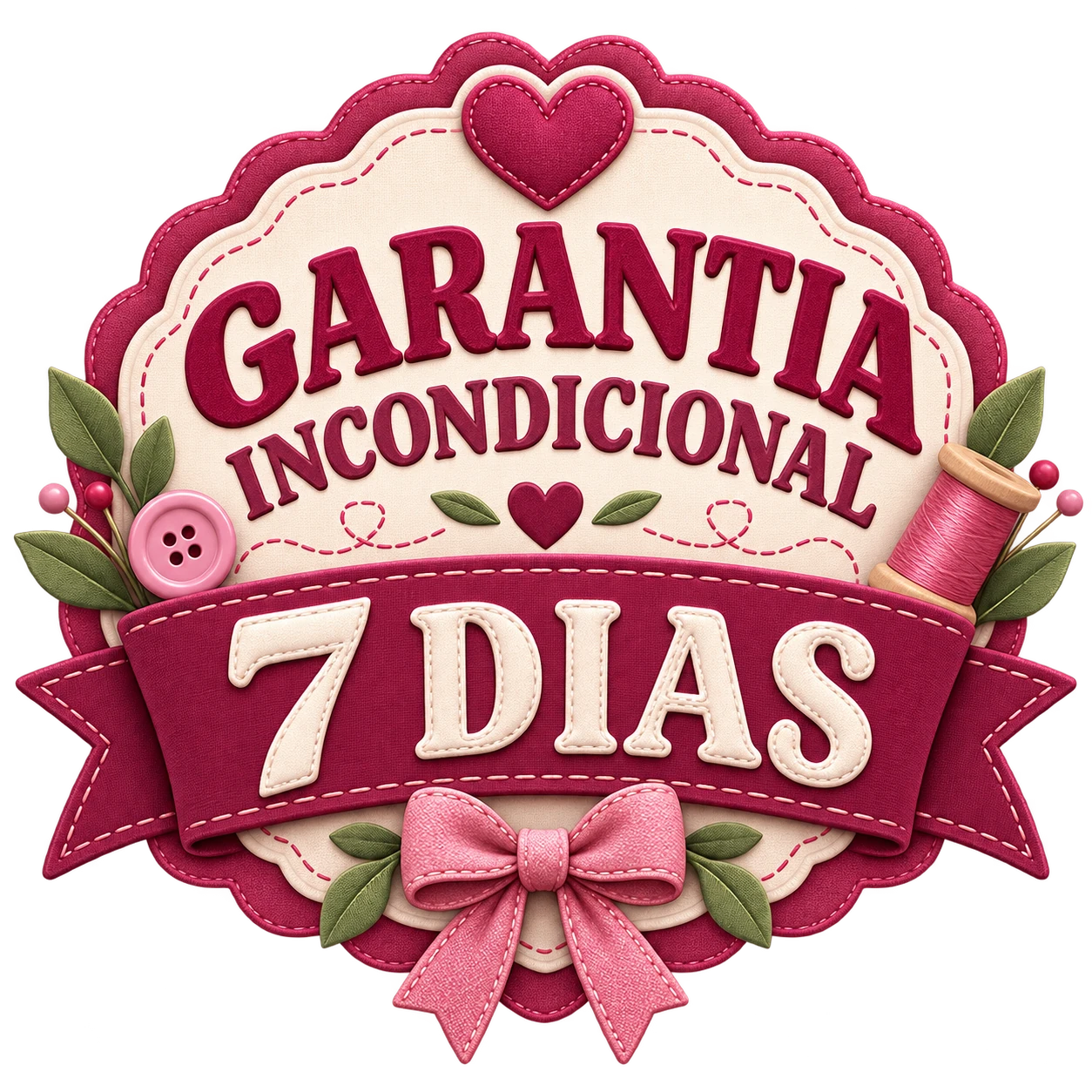 Garantia incondicional de 7 dias Pequenas Artesãs