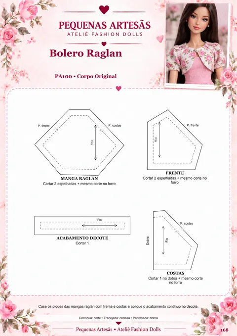 Molde A4 real — Bolero Raglan